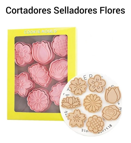 Cortador De Galletas Con Sello Juego Molde De Varias Figuras