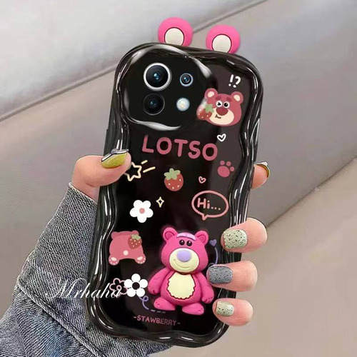 Funda Protectora Redmi Cute 3d Strawberry Bear