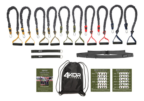 Juego De Cables De Resistencia De 4kor Fitness, Sistema De R