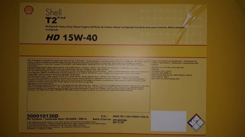 Imagen 3 de 3 de Aceite 15w-40 Shell Diesel Mineral Por Paila