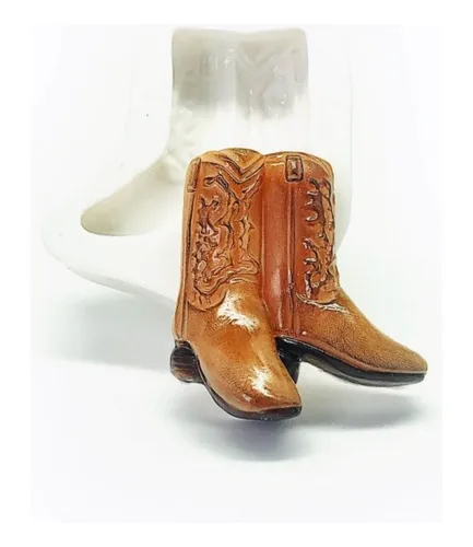 Molde De Silicone Cowboy Par De Botas Country MercadoLivre