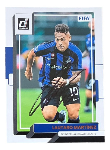 Tarjeta Firmada Lautaro Martínez Argentina 2022 Inter Milan