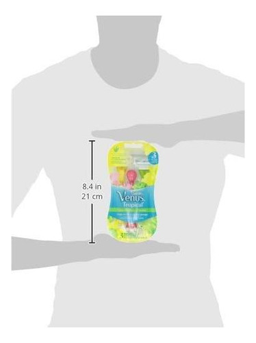 Gillette Venus Razor Desechable Tropical Womens, 3+1 Hojas