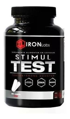 Suplemento Alimentar Stimul Test 90 Cápsulas Iron Labs 45g Sabor Sem sabor