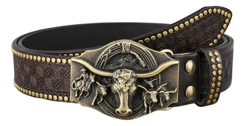 Cinturón Vaquero Hombre Vintage Cinturón Americano