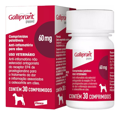 Galliprant 60 Mg 30 Comprimidos - Elanco Original 
