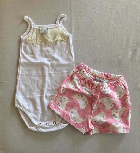 Broer. Conjunto Body + Short. Bebe. Talle 3/6 Meses #atu26