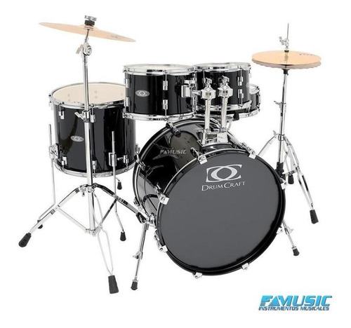 Combo Batería Drumcraft Dc 313 + Crash + Hi Hat Sale%