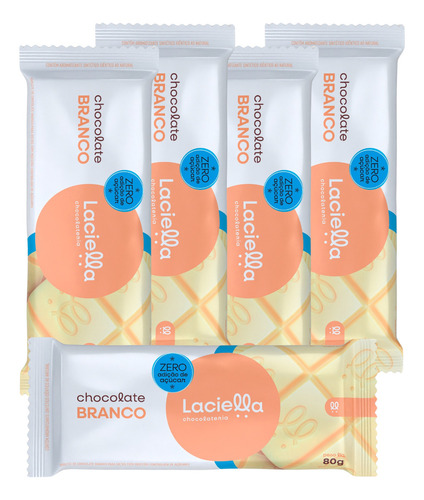 5 Chocolate Branco Zero Adição de Açúcar 80g