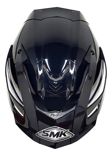 Casco Moto Smk 5 En 1 Hybrid Evo Classic C/ Pinlock Diseño Solid Color Negro Tamaño Del Casco S