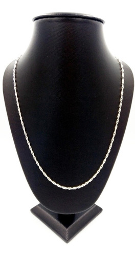Cadena De Plata Fina 925 Dama Torsal Torzal Para Mujer 50cm