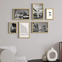 Comprar Set X 6 Cuadros Con Vidrio - Buenos Aires