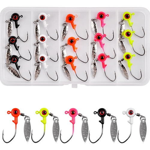 ~? Kit De Señuelos De Pesca De Agua Dulce Crappie Jig Heads,