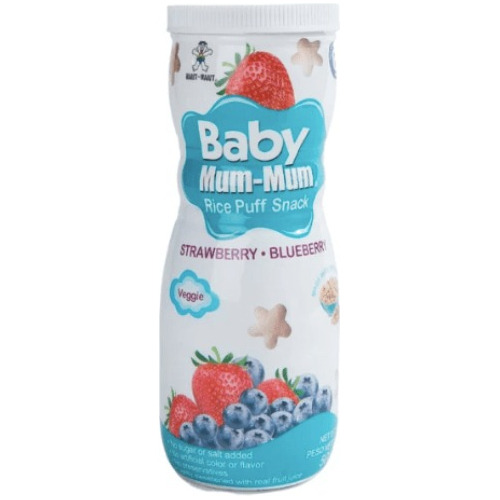 Baby Mum-mum Cereal De Arroz Sabor Fresa- Blueberry  50 Gr