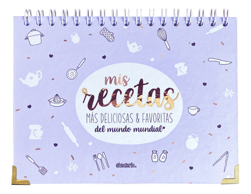 Libreta Para Recetas - Mis Recetas Deliciosas - La Scrapería Color Lila