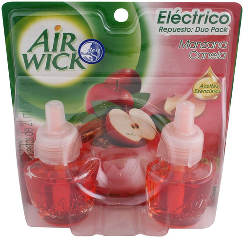 Aromatizante Ambiental Air Wick Eléctrico Manzana/c 2 Pzas