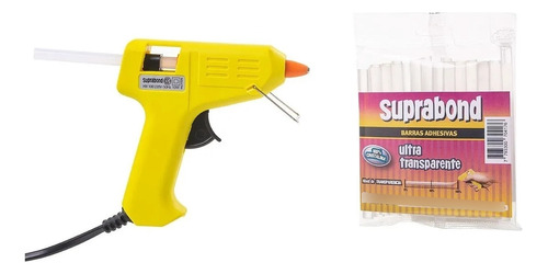 Pistola Encoladora Silicona Suprabond + 25 Barras Gavatex