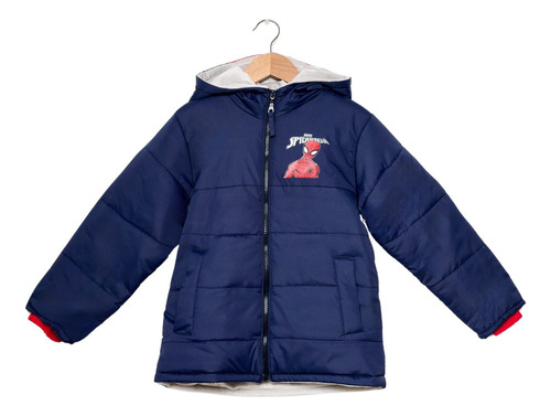 Campera Marvel Spiderman Impermeable Abrigada Original