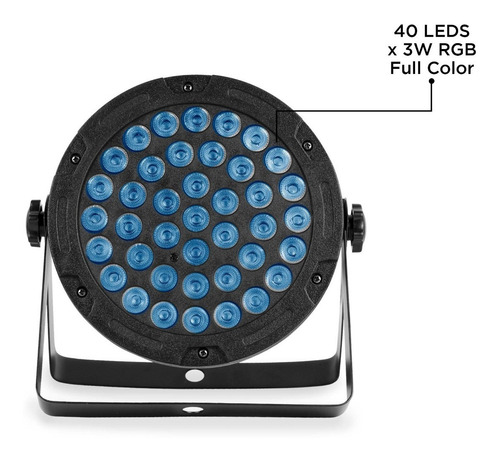 Imagen 2 de 10 de Cañon Led Luces Dj Rgb 40 X 3w - Steelpro