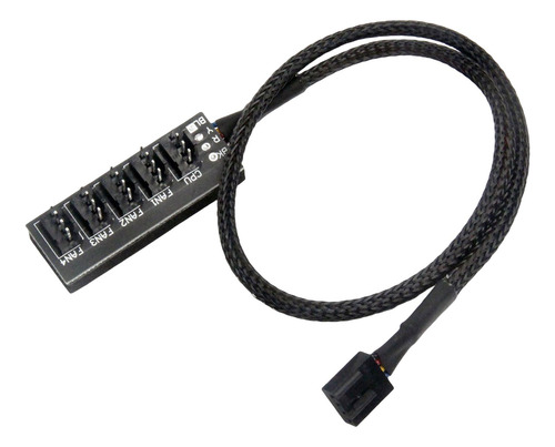 2 X 2xpwm Fan Hub Splitter Cable Negro Cable De 1 A 2 Piezas