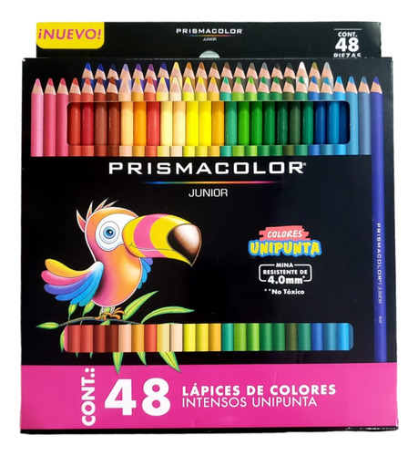 Lápices De Colores Caja 48 Pzs Largos Redondos Prismacolor
