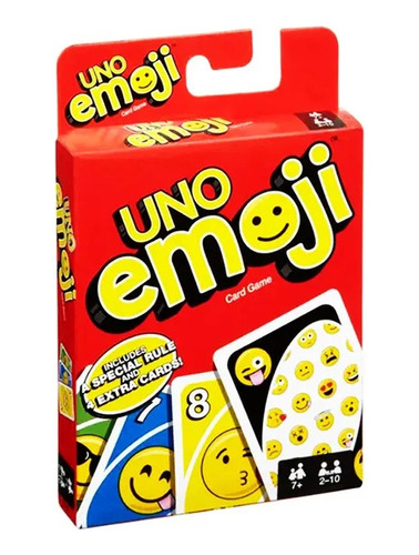 Juego Familiar Cartas Uno Emoji Baraja, Diversión +7años