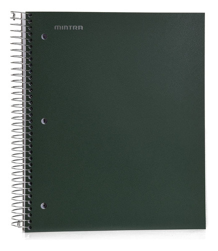 Mintra Office Cuadernos Espirales Duraderos, 5 Sujetos (verd