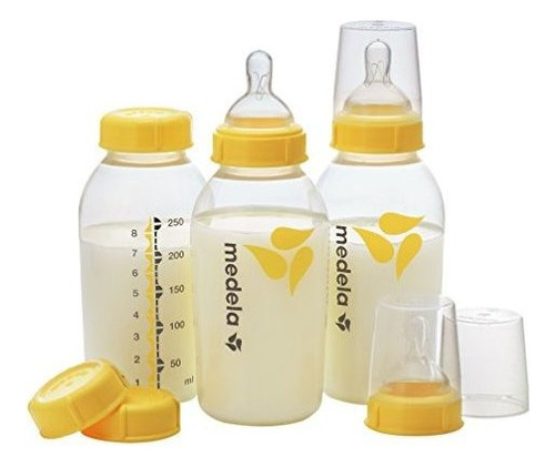 Conjunto De Botella Medela Para Leche Materna, Amarillo., 8