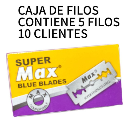 Set Para Barberia Profesional Navaja + Capa + Accesorios Pro Negro