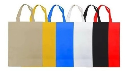 100 Bolsas Friselina Tela Eco 30x40 De 80g Azul Marino Lisas