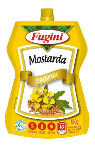 Molho Mostarda Fugini Sachê Bico 180 G
