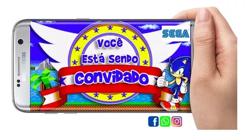 Convite Animado (VÍDEO) para aniversário SONIC