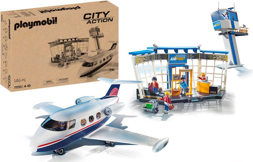 Playmobil City Action 71153 Aeropuerto Con Avión