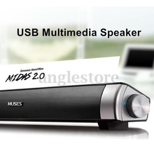 Midas-2.0 Usb Potencia Hifi Audio Sound Bar Altavoz Para Ord