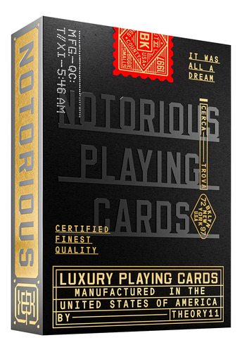 Theory11 Notorious B.i.g. Luxury Playing Cards, Poker Siz...