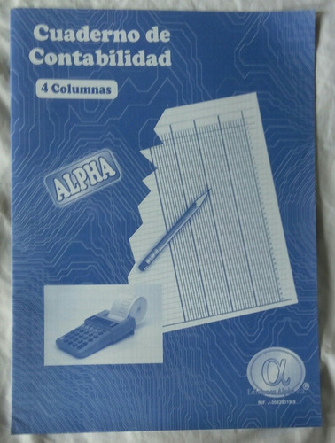 Cuaderno De Contabilidad 4 Columnas Alpha X 2 Unidades