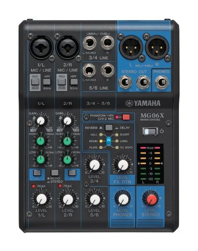 Yamaha Mg06x Mezclador Estereo Compacto De 6 Entradas Con Ef