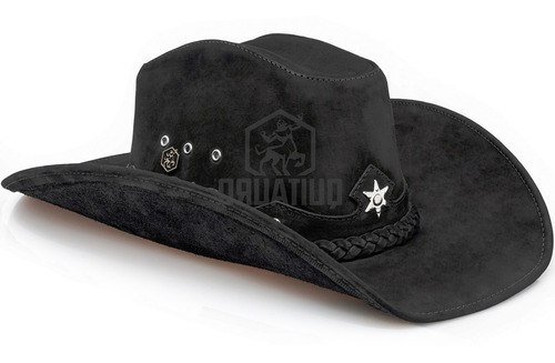 Chapeu Feminino E Masculino Americano Country Cowboy Couro