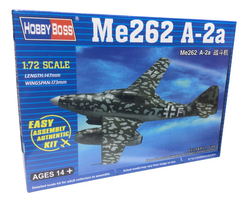 Maqueta Hobby Boss Avion Me262a-2a Articulo 80248 Escal 1/72