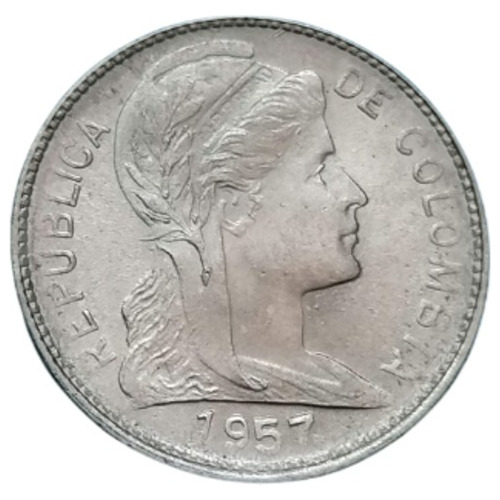 Colombia Moneda 1 Centavo 1957 Niquel