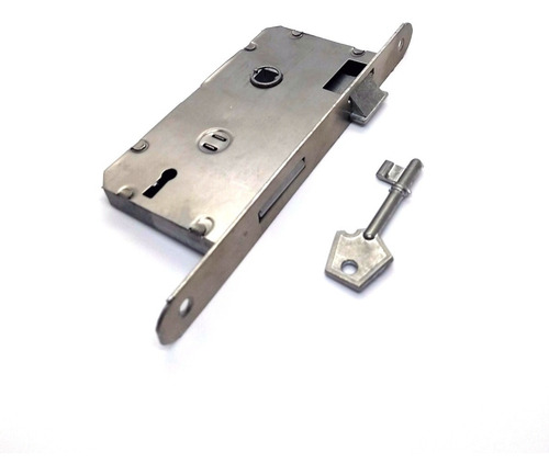 Imagen 2 de 8 de Combo N 1 Cerradura Puerta Placa Manija Ministerio Aluminio
