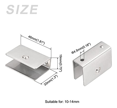 Soporte Para Estante De Vidrio, 4 Unidades, Acero Inoxidable