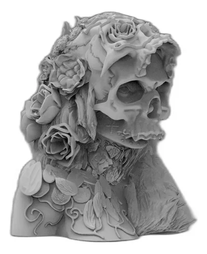 comprar Calavera Floral: Busto De Belleza Mexicana