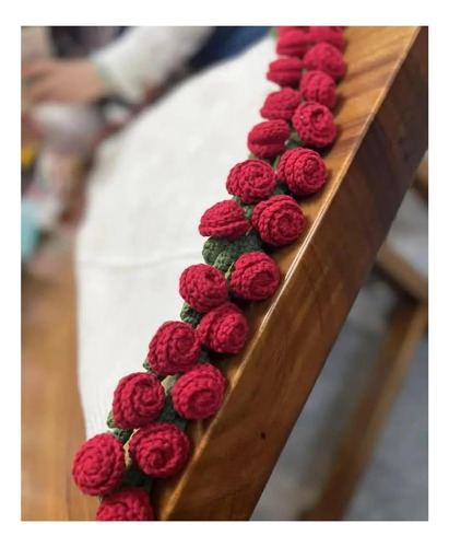 Para Crochet De Manta De Ramos Manta De Rosas Hecha A Mano,