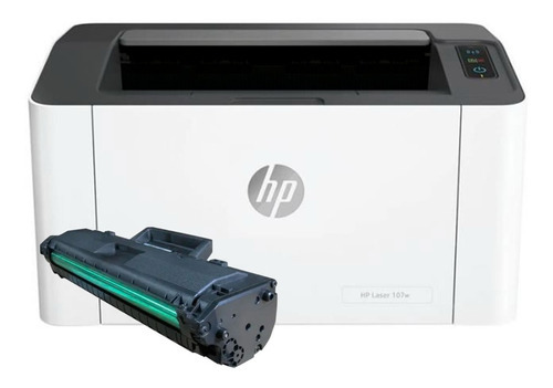 Impresora Laser Hp 107w Monocromatica B/n Usb Wifi 20 Ppm Color Blanco/Negro