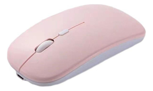 Mouse Sem Fio Recarregável Silencioso Bluetooth Ergonômico Cor Versão Aprimorada De Modo Duplo 221b (rosa)