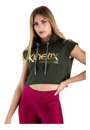 Polera Boxeadora Hoodie Logo Kinetix