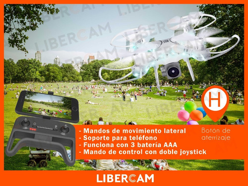 Drone Cuadricoptero Cámara Hd Transmite Vivo Pantalla Lcd
