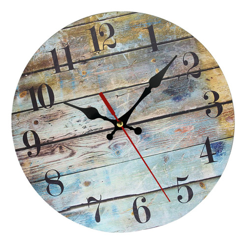 Ii Relojes De Pared De Madera Silenciosos Multicolores
