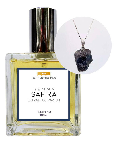 Coffret Perfume Gemma Safira 100ml + Colar Em Prata 925